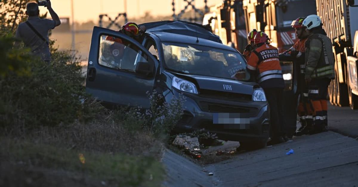 Otoyolda korkutan kaza! 6 yaralı!