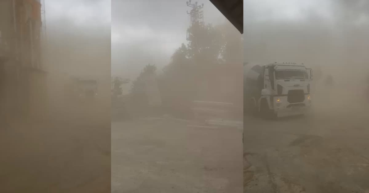 Bingöl'de fırtına! Kum ve toz savruldu!