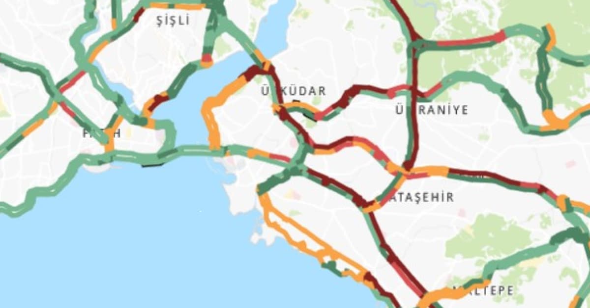 İstanbul'da trafik yoğunluğu başladı!