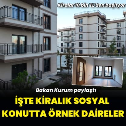 İşte kiralık sosyal konutlarda örnek daireler