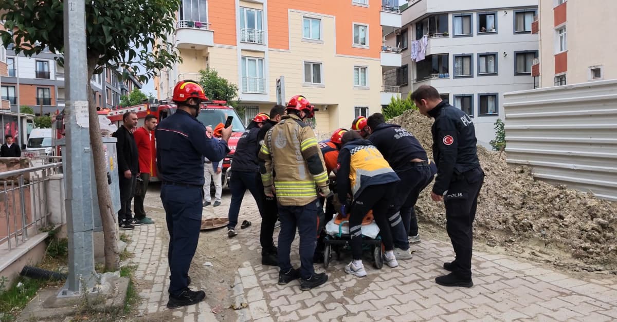 Rögar kapağı açıldı, yaşlı kadın düştü!