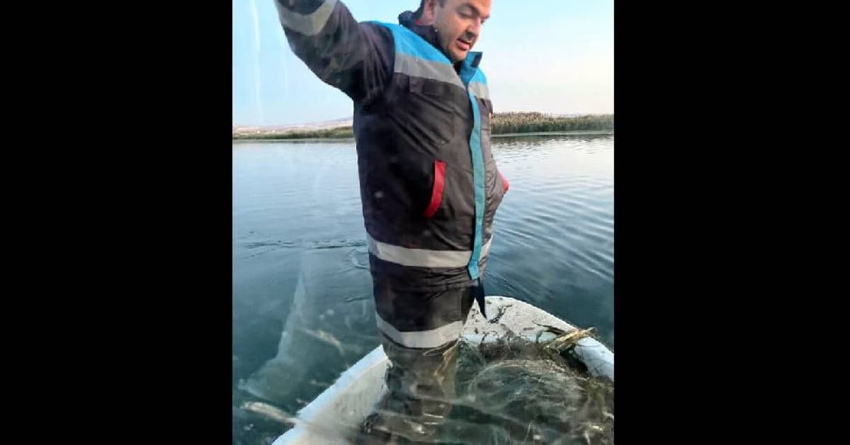 Kapulukaya Barajı'nda hayalet ağ bulundu