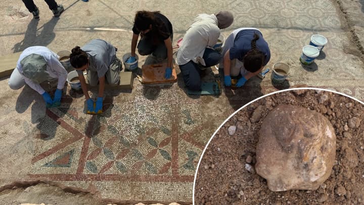 Roma döneminden bir sürpriz daha! Yaklaşık 2 bin yıllık eros başı bulundu
