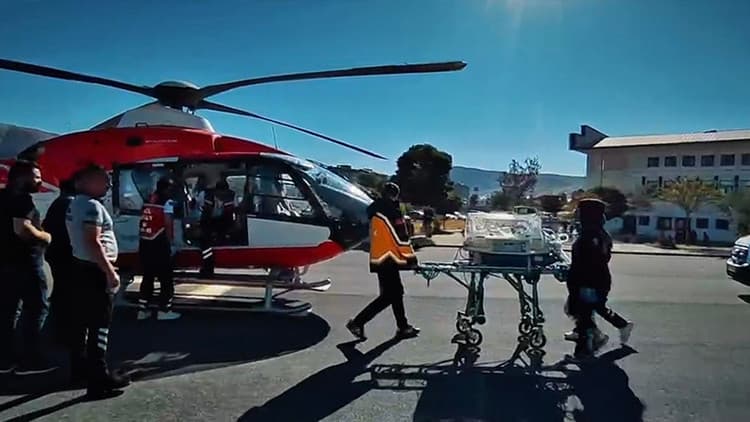 3,5 aylık Muhammed bebek için zamanla yarış: Hava ambulansıyla Malatya’ya sevk edildi