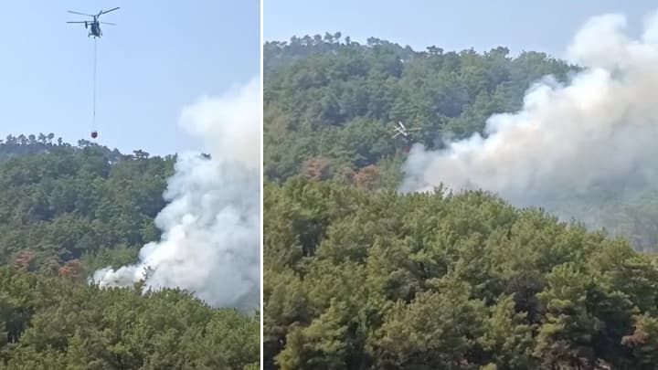 Adana Kozan'da orman yangını! Alevlere havadan ve karadan müdahale ediliyor