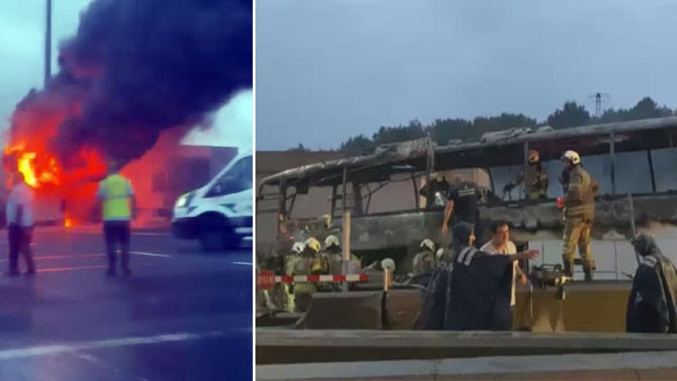 İstanbul'da otobüs alev alev yandı: 2 ölü, 8 yaralı