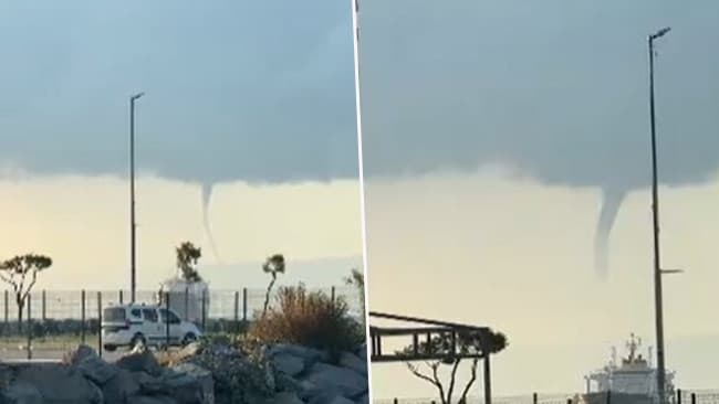 İstanbul'da sabah saatlerine hortum görüldü