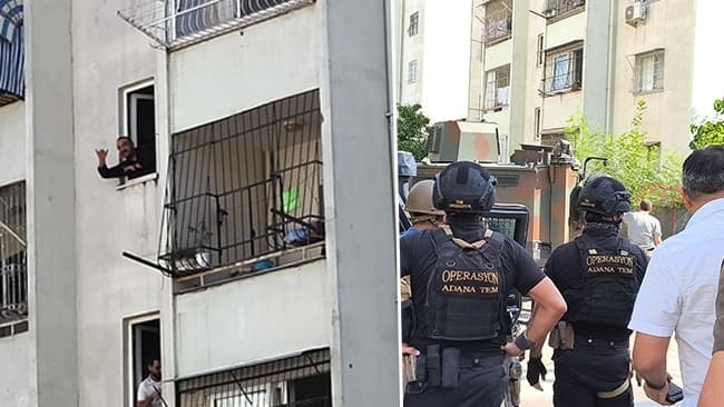 Adana'da hareketli dakikalar: Yakalanacağı anladı, eline el bombası alıp kendisini eve kilitledi!