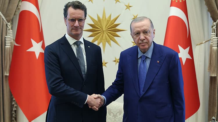 Cumhurbaşkanı Erdoğan, Hendrik Wüst'ü kabul etti