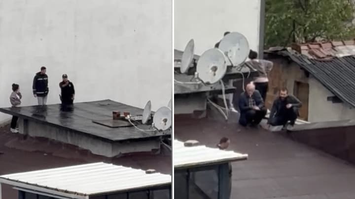 Eşi evi terk edince çatıya çıktı! Polis 45 dakikada ikna etti
