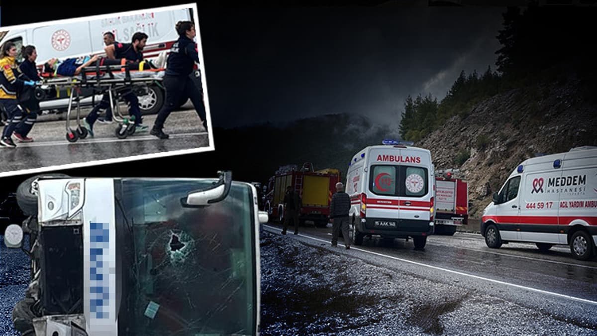 Yolcu otobüsü devrildi: 1 ölü, 7 yaralı