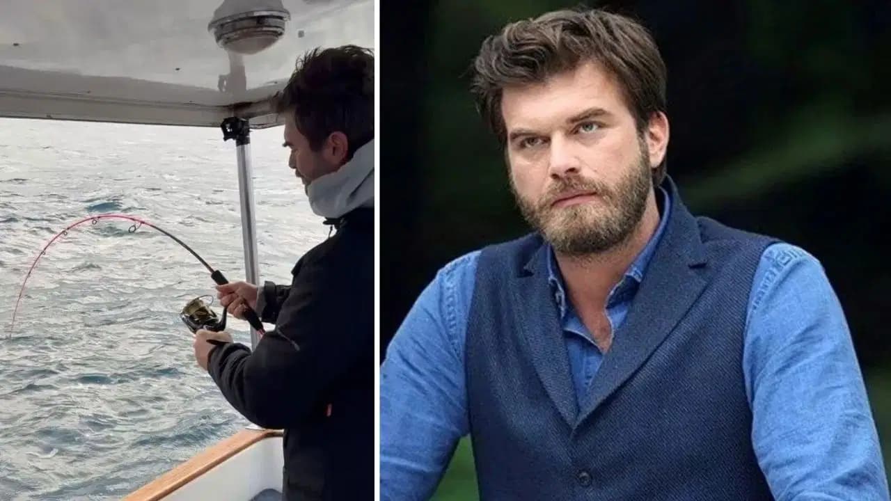 Kıvanç Tatlıtuğ İstanbul Boğazı'nda görüntülendi: Tekneyle balık avına çıktı