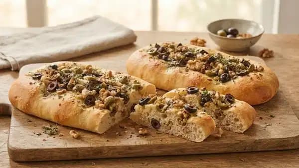 Çay saatlerinin tuzlu favorisi: Zeytinli cevizli ekmek tarifi