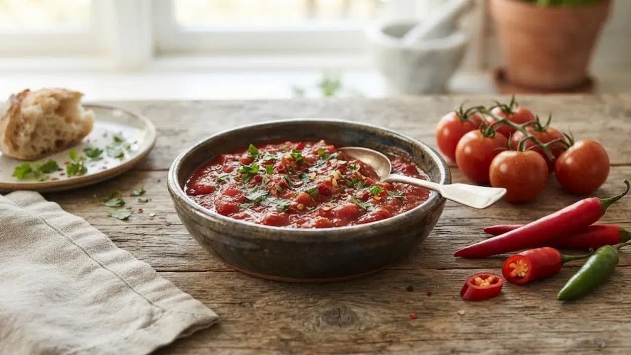Çorbadan makarnaya her yemeğe yakışıyor: Acılı domates sosu tarifi