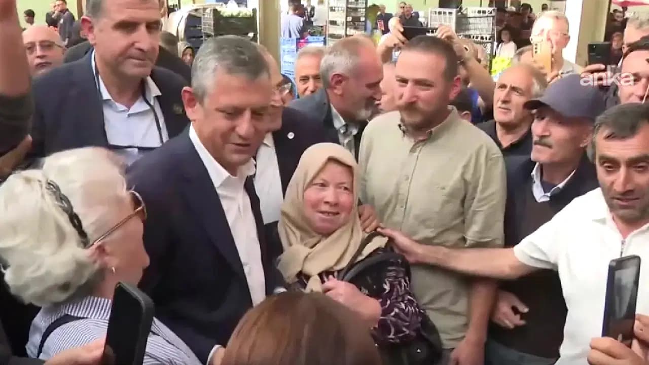Özgür Özel Ardahan'da: Pazar esnafı dert yandı