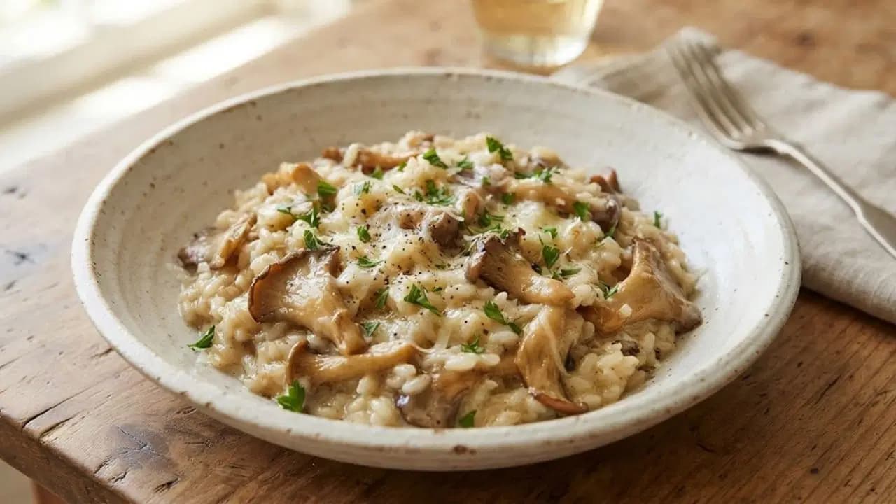 Akşam yemeğine İtalyan dokunuşu: Kremalı mantarlı risotto tarifi