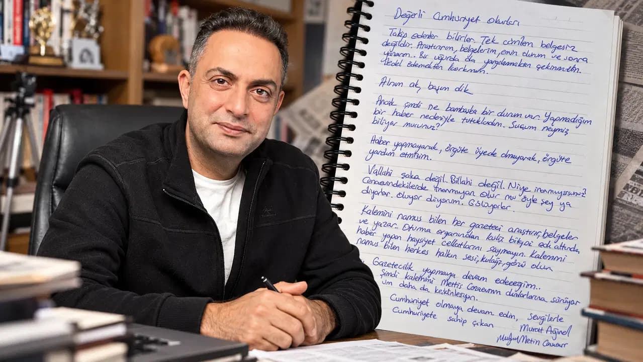 Yazmadığı haber nedeniyle tutuklandı... Gazeteci Murat Ağırel'den Cumhuriyet okurlarına mesaj
