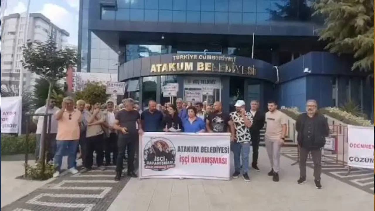 Atakum’da beş aydır ücret alamayan işçiler açlık grevine başladı