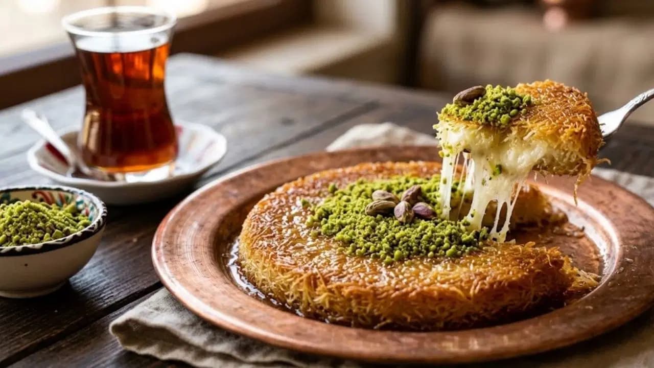 Peyniri uzadıkça uzayan çıtır Künefe tarifi...
