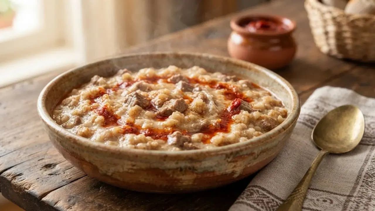 Anadolu sofralarının vazgeçilmezi: Etli keşkek tarifi