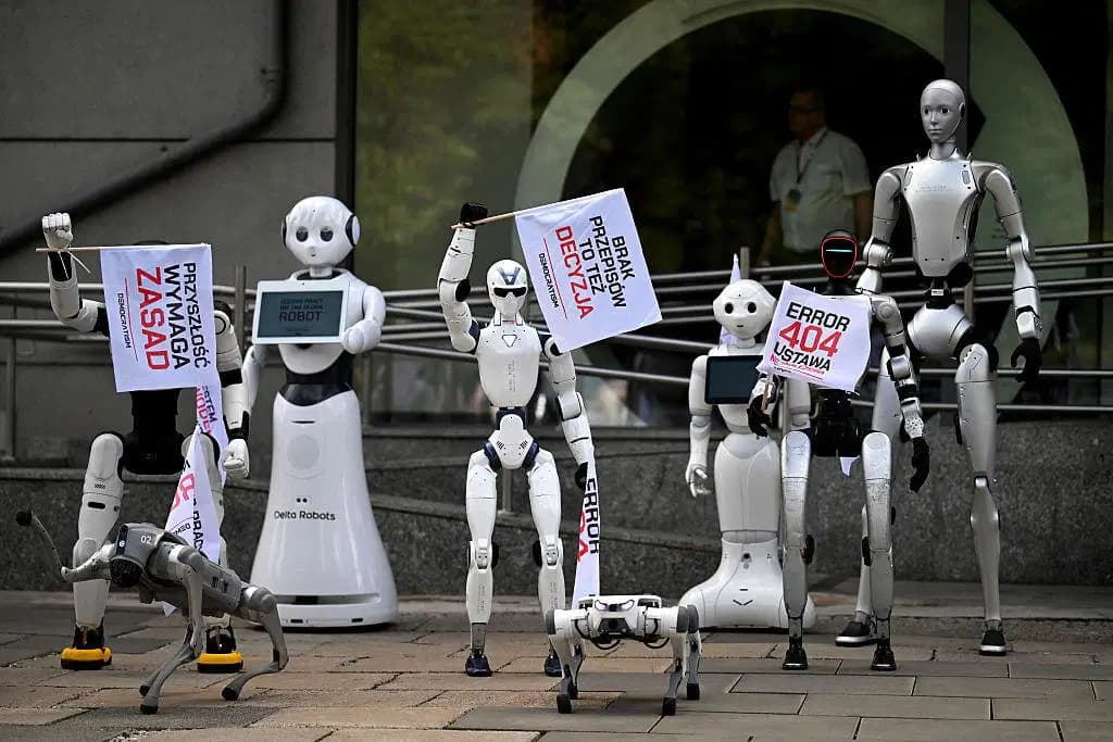 Polonya’da robotlardan yapay zekâ protestosu