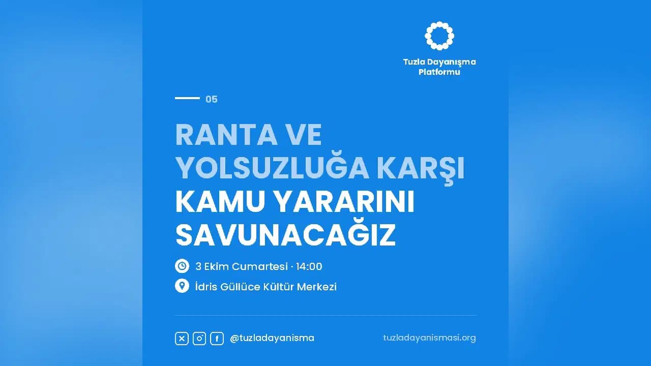 AKP’ye transferin ardından ilçe halkı harekete geçti: Tuzla Dayanışma Platformu kuruldu