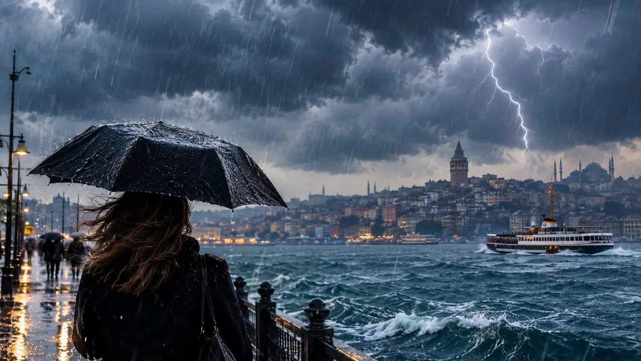 AKOM tarih verdi: İstanbul için kuvvetli yağış ve fırtına uyarısı!