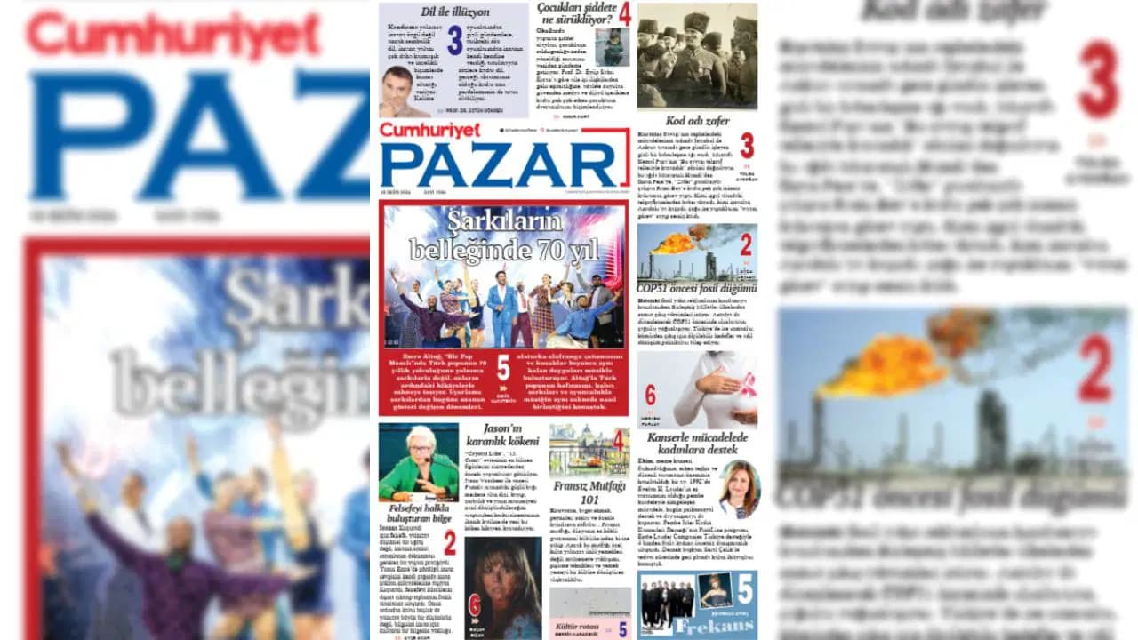 Cumhuriyet Pazar bu hafta da dopdolu!