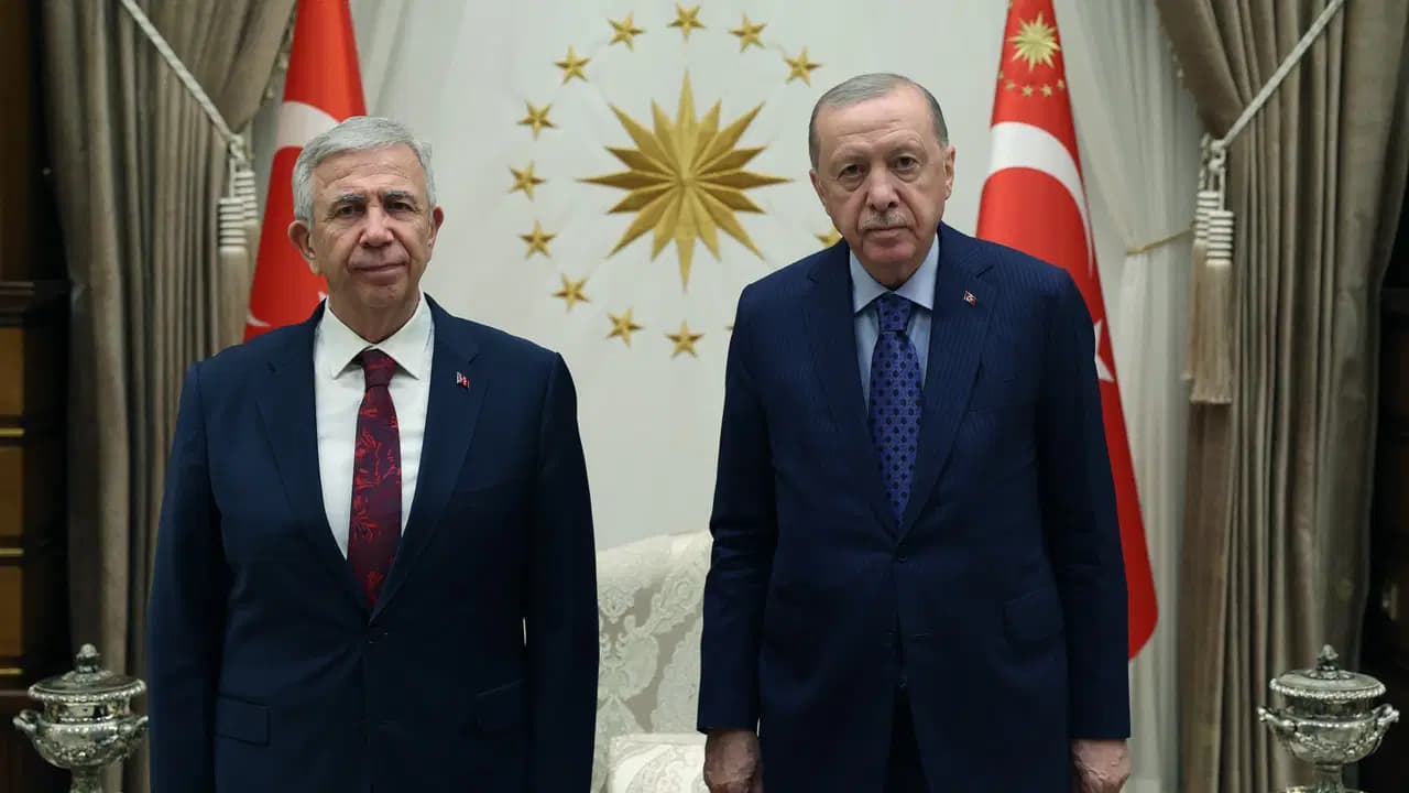Dikkat çeken görüşme: Erdoğan, Mansur Yavaş'ı kabul etti